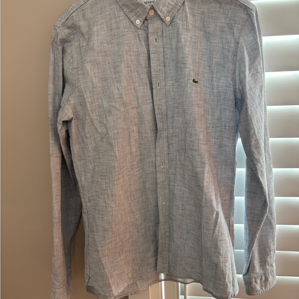 Lacoste Blue Casual Button Down Shirt